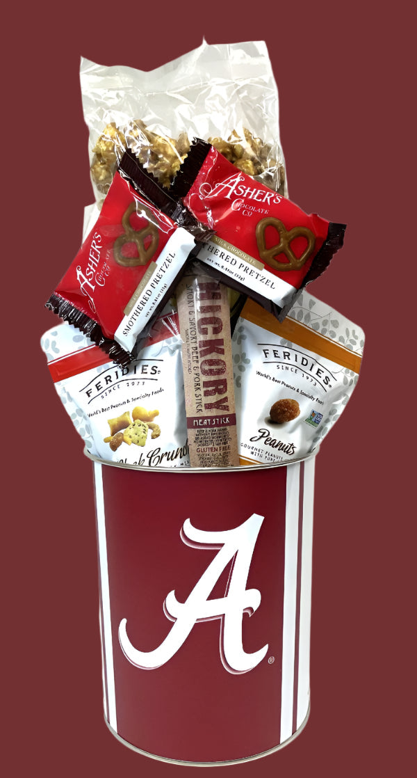 JGB Sports - Alabama Crimson Tide Gift Tin Basket - Made In America