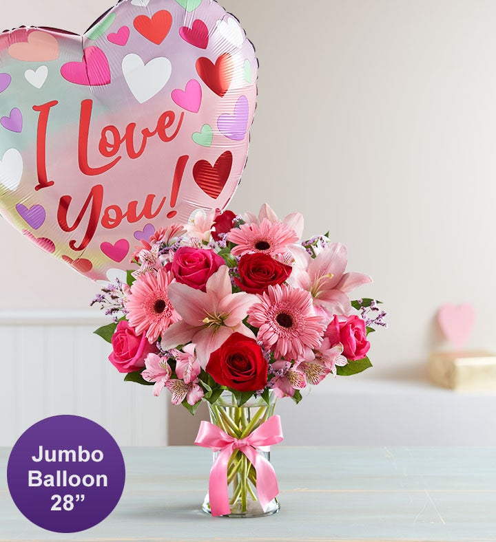 Fields of Europe Romance with Jumbo Love Balloon
