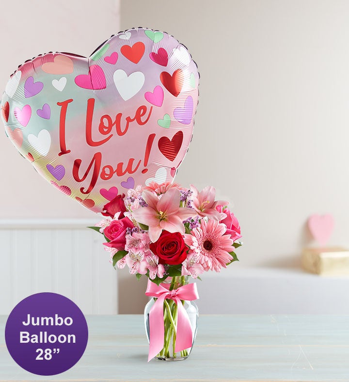 Fields of Europe Romance with Jumbo Love Balloon