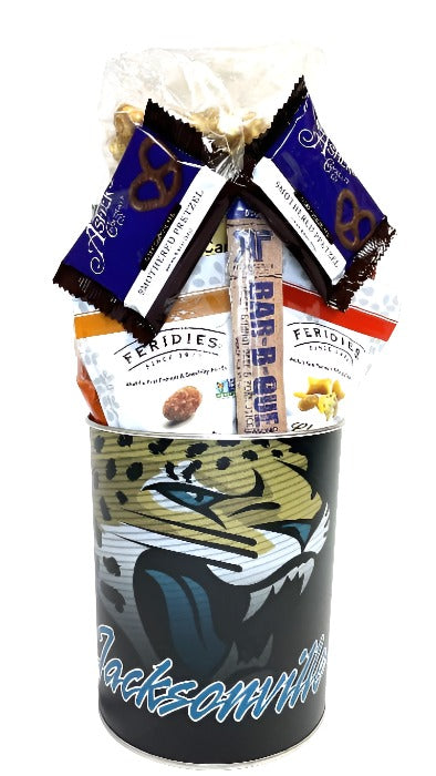 JGB Sports - Jacksonville Jaguars Gift Tin  Basket - Made In America