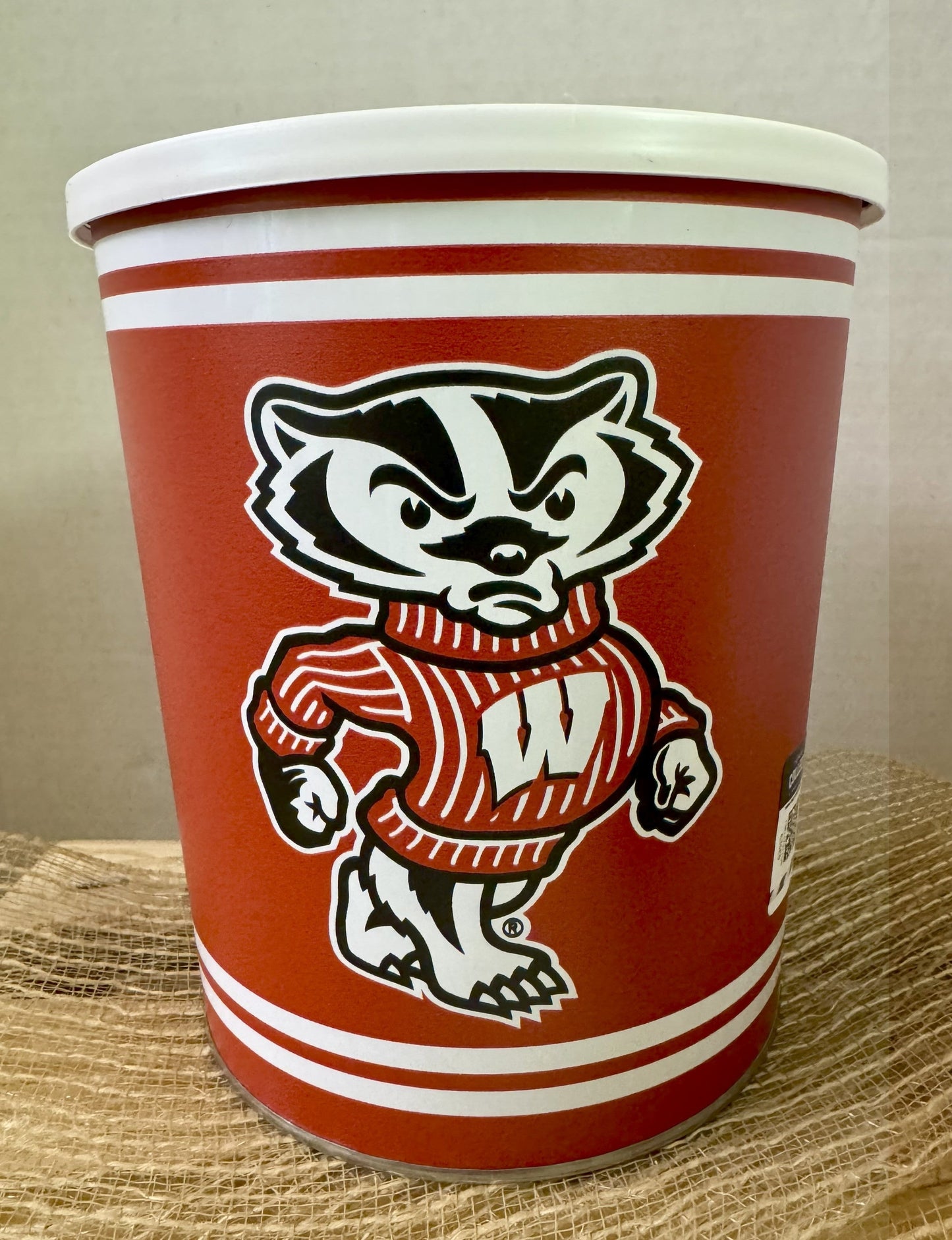 JGB Sports- Wisconsin Badgers Gift Tin Basket - Made In America