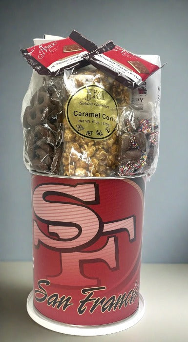 JGB Sports - San Francisco 49ers Gift Tin Basket - Made In America