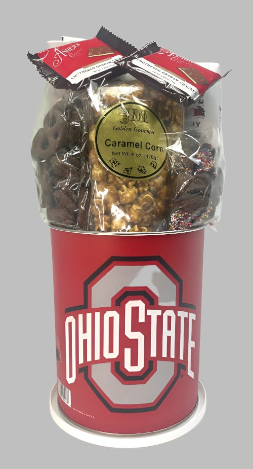 JGB Sports - Ohio State Buckeyes Gift Tin Basket - Made In America